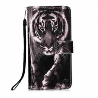 Capa Folio Para Huawei P Smart 2020 Tigre Da Noite