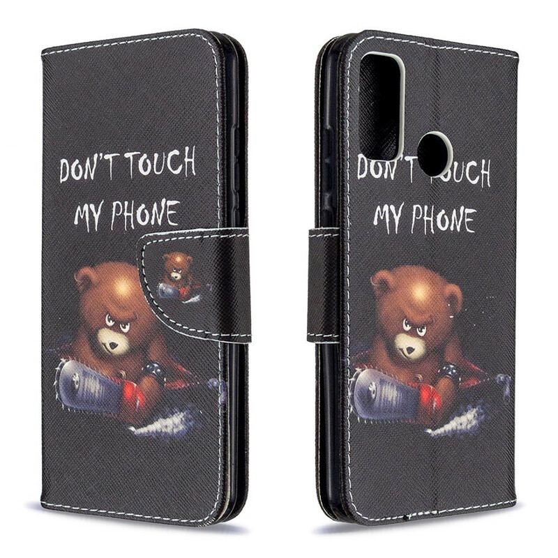 Capa Folio Para Huawei P Smart 2020 Urso Perigoso