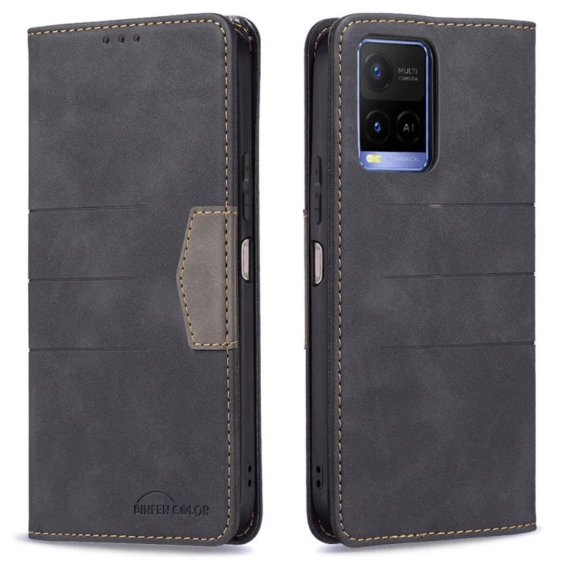 Capa De Celular Para Vivo Y33s Flip Cor Binfen