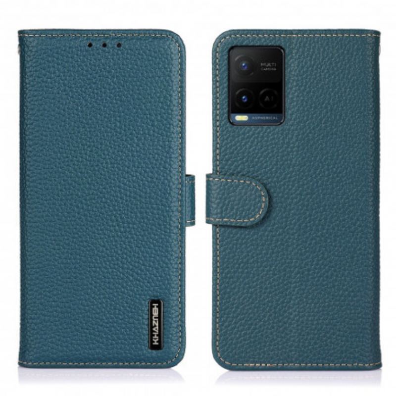 Capa Flip Para Vivo Y33s Khazneh Lichia Couro