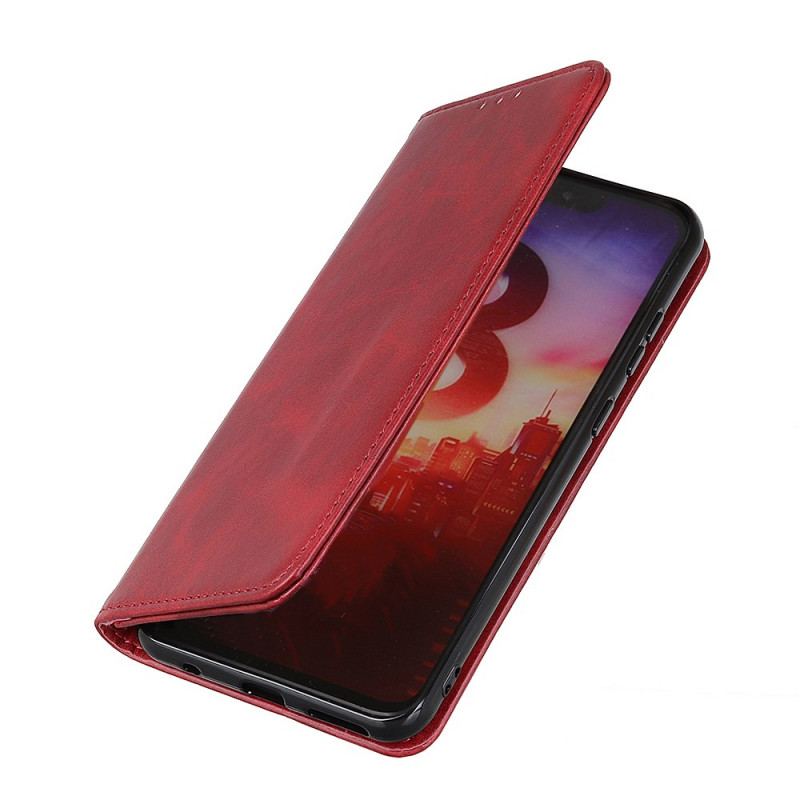 Capa De Celular Para Moto E40 / E30 / E20 Flip Couro Rachado Elegância