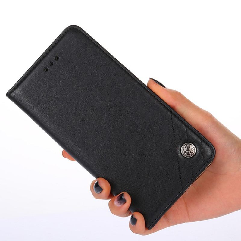 Capa De Celular Para Moto E40 / E30 / E20 Flip Estilo Rebite De Couro