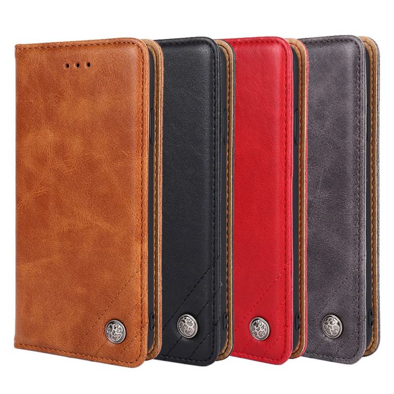 Capa De Celular Para Moto E40 / E30 / E20 Flip Estilo Rebite De Couro