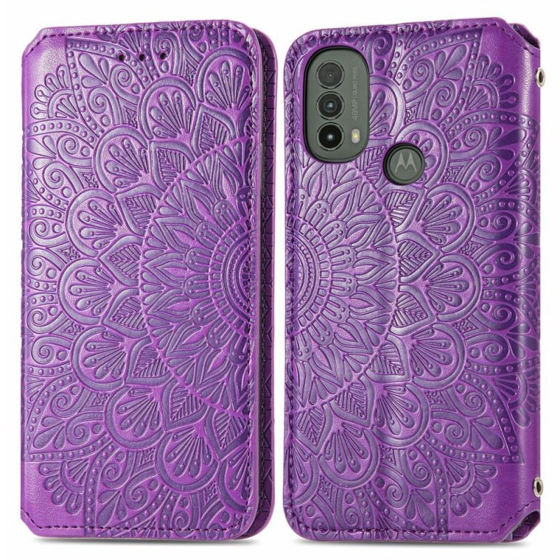 Capa De Celular Para Moto E40 / E30 / E20 Flip Mandala