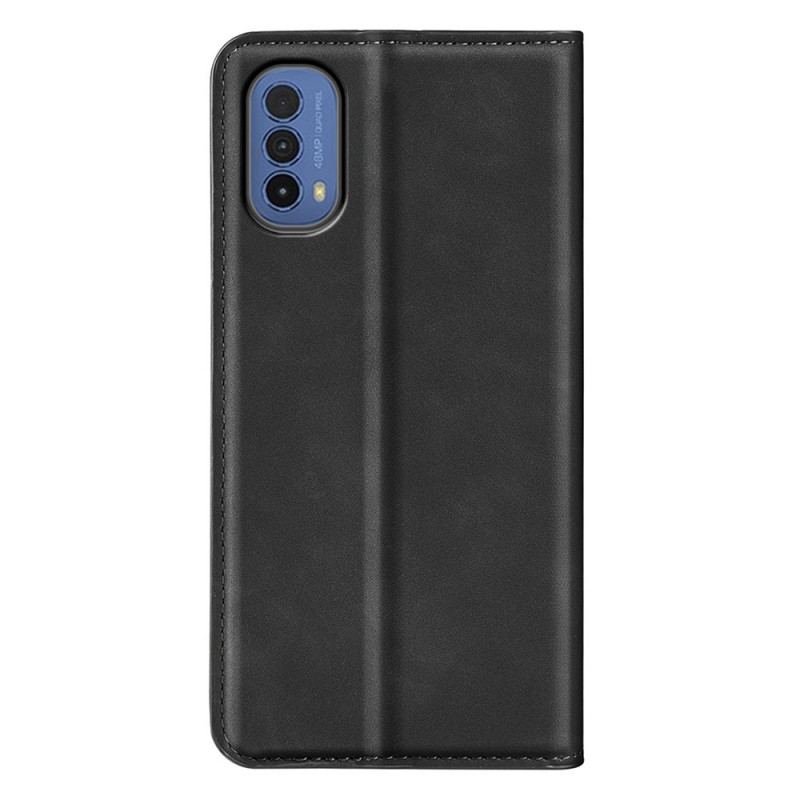 Capa De Celular Para Moto E40 / E30 / E20 Flip Suavidade Ao Toque Da Pele