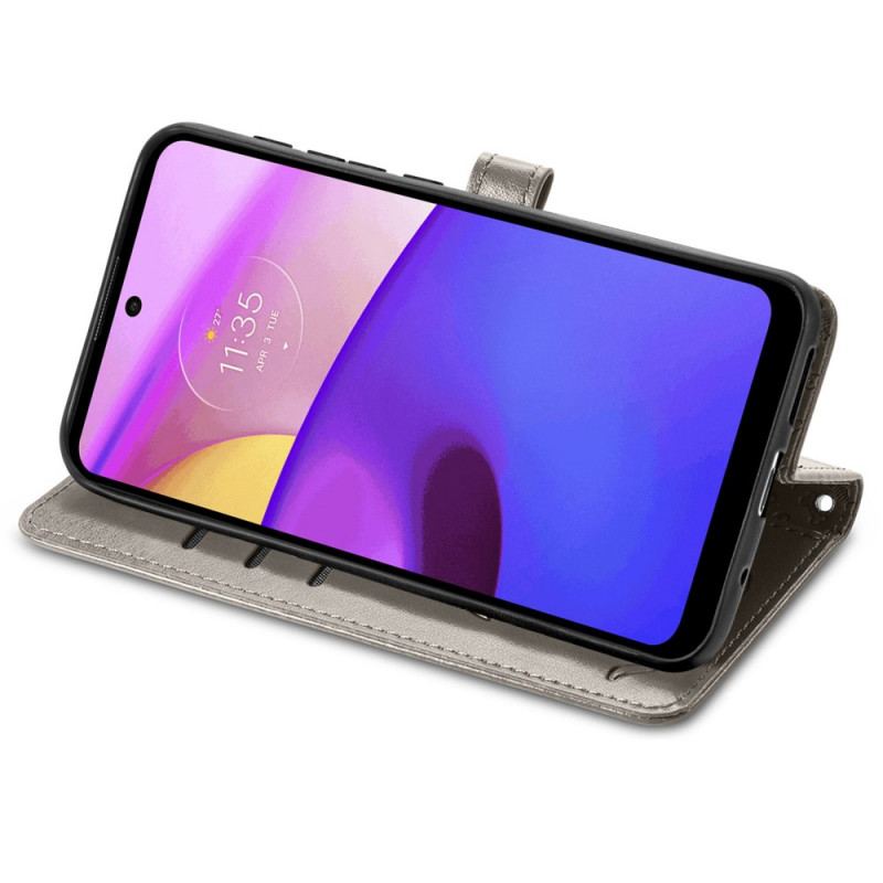 Capa Flip Para Moto E40 / E30 / E20 Animais Animados