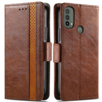 Capa Flip Para Moto E40 / E30 / E20 Casene De Fecho Duplo Bicoloro