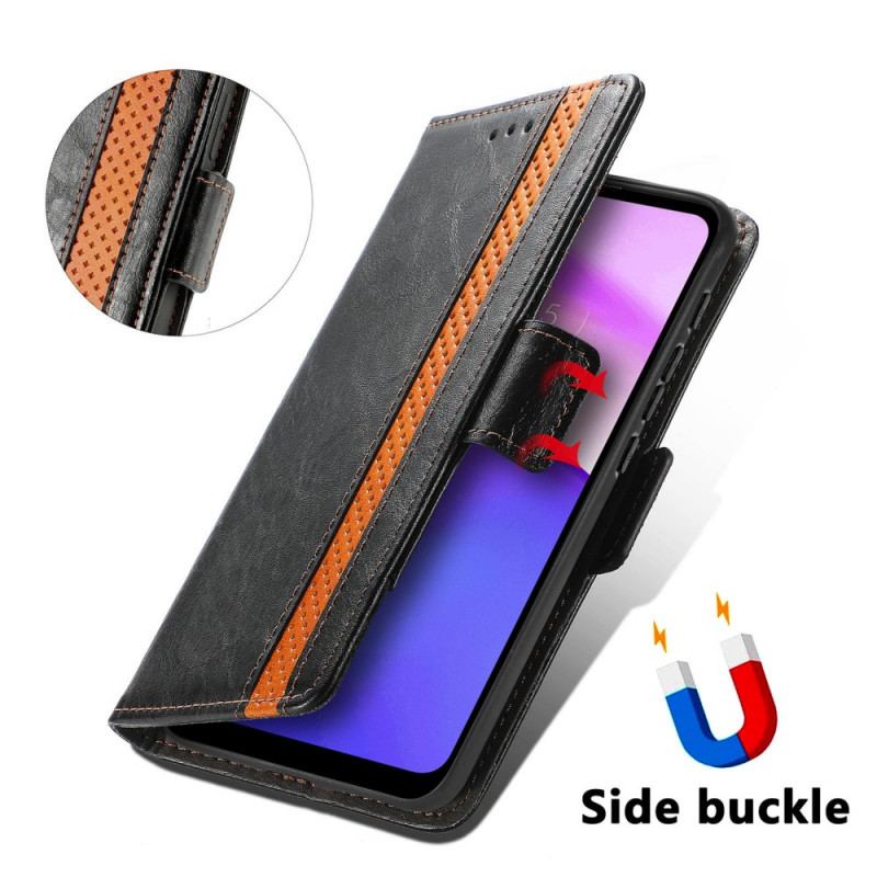 Capa Flip Para Moto E40 / E30 / E20 Casene De Fecho Duplo Bicoloro