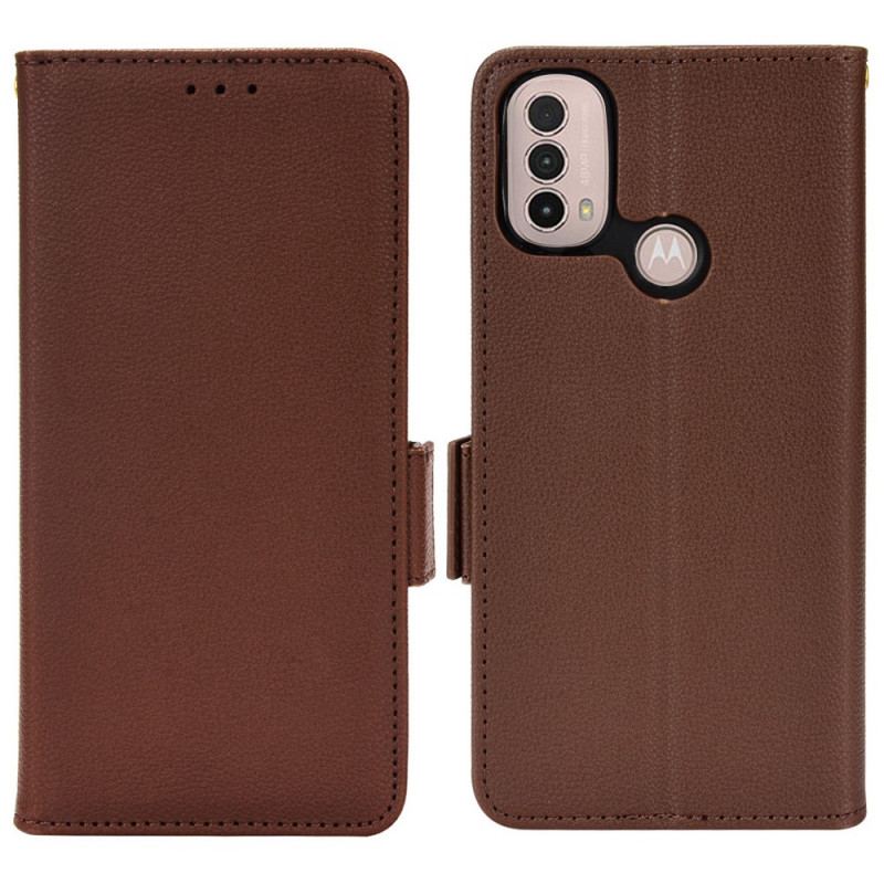 Capa Flip Para Moto E40 / E30 / E20 De Couro Aba Dupla Novas Cores