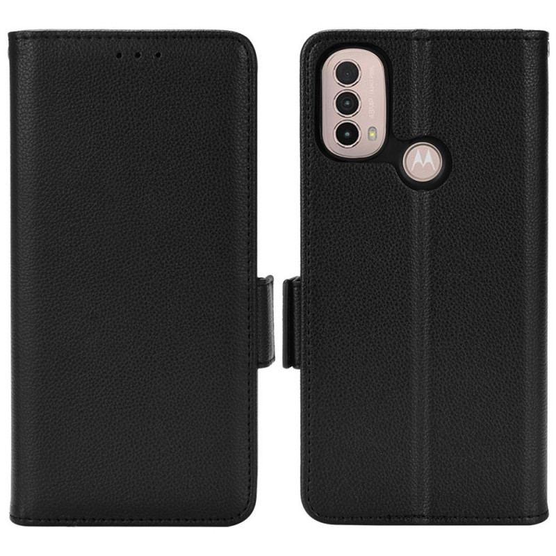 Capa Flip Para Moto E40 / E30 / E20 De Couro Aba Dupla Novas Cores