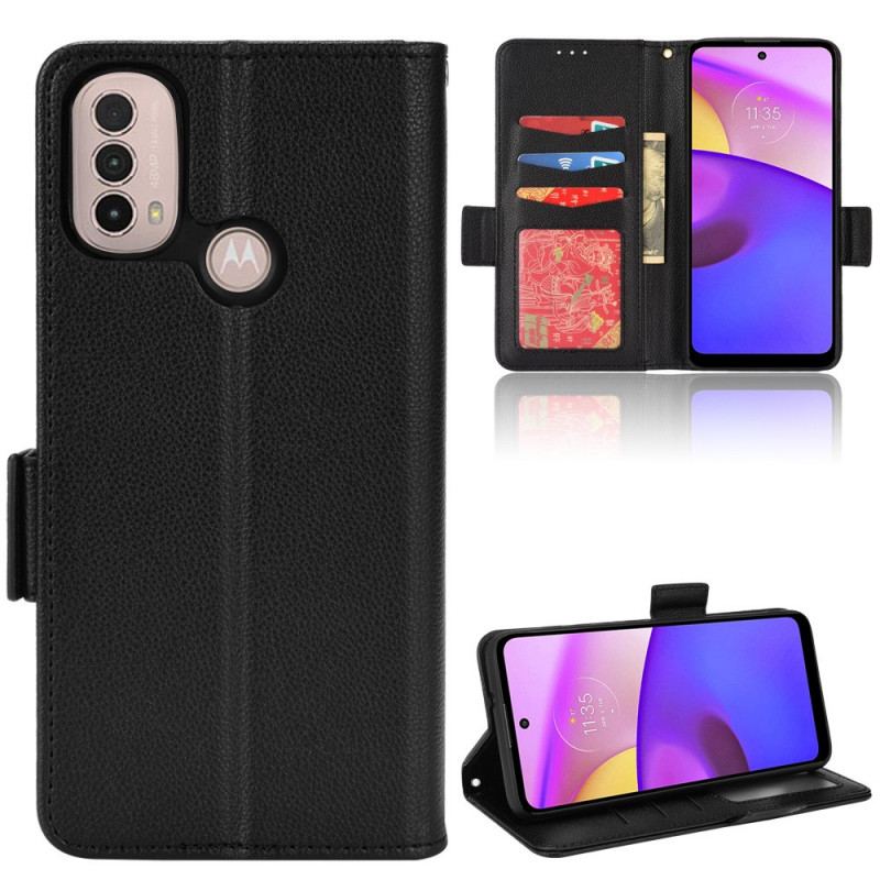 Capa Flip Para Moto E40 / E30 / E20 De Couro Aba Dupla Novas Cores