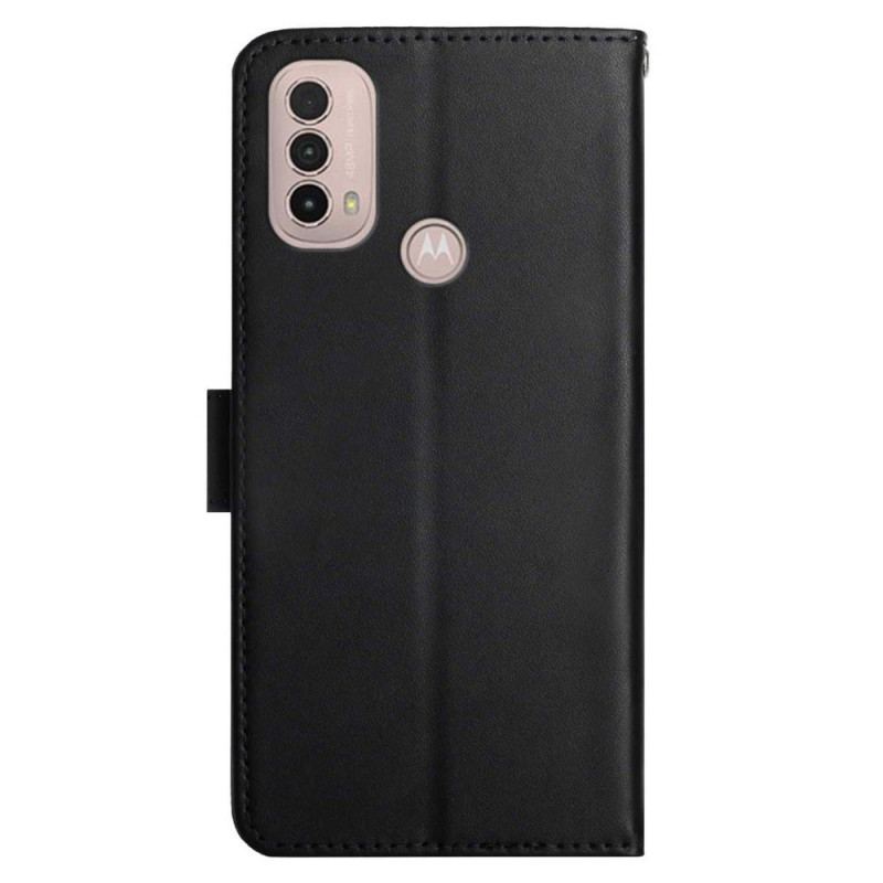 Capa Flip Para Moto E40 / E30 / E20 Couro Napa Genuíno