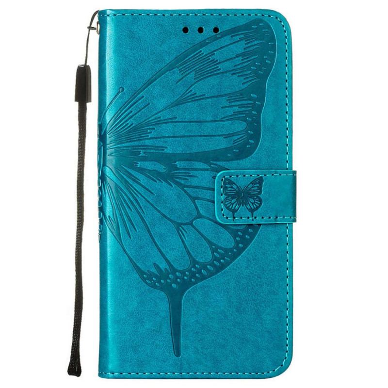 Capa Flip Para Moto E40 / E30 / E20 Desenho De Borboleta