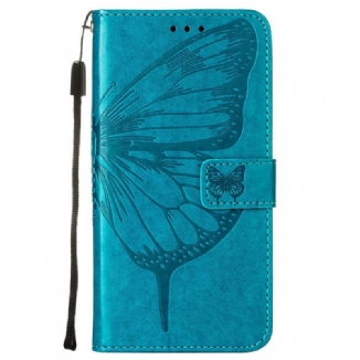 Capa Flip Para Moto E40 / E30 / E20 Desenho De Borboleta