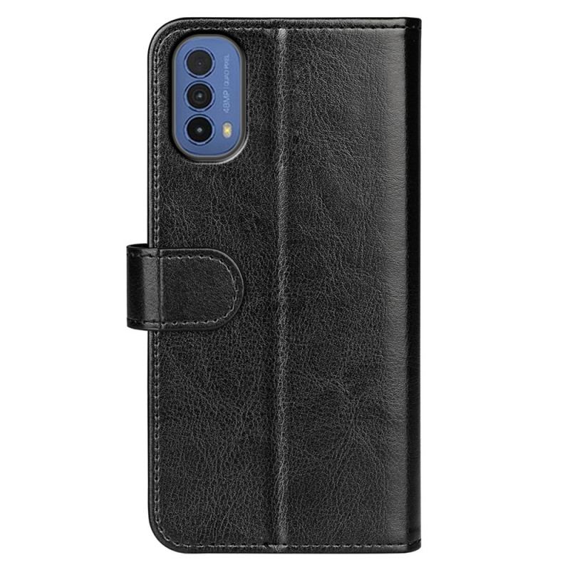 Capa Flip Para Moto E40 / E30 / E20 Efeito Couro Designer