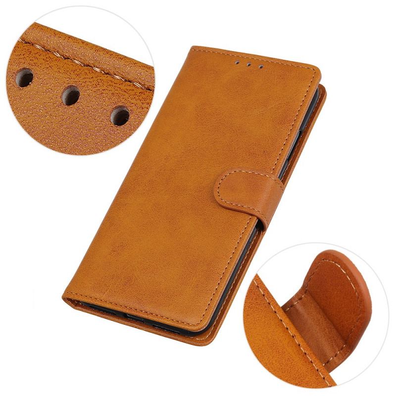 Capa Flip Para Moto E40 / E30 / E20 Efeito De Couro Fosco Retrô