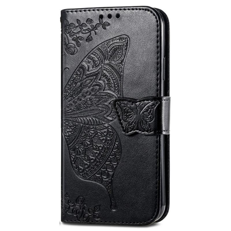 Capa Flip Para Moto E40 / E30 / E20 Meia Borboleta