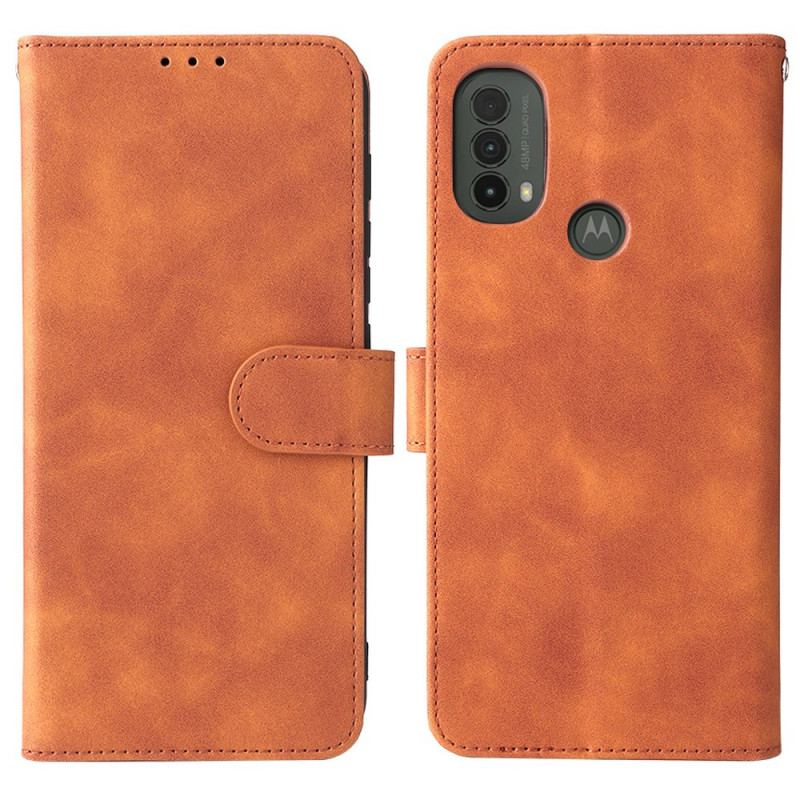 Capa Flip Para Moto E40 / E30 / E20 Toque De Pele