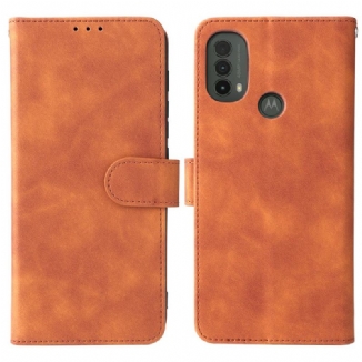 Capa Flip Para Moto E40 / E30 / E20 Toque De Pele