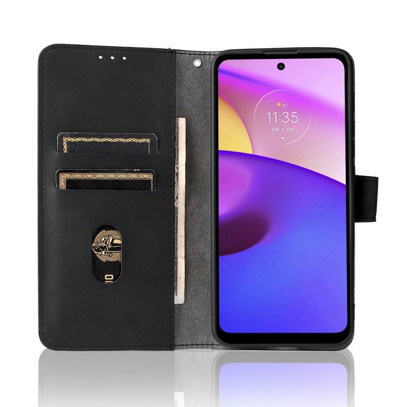 Capa Flip Para Moto E40 / E30 / E20 Toque De Pele