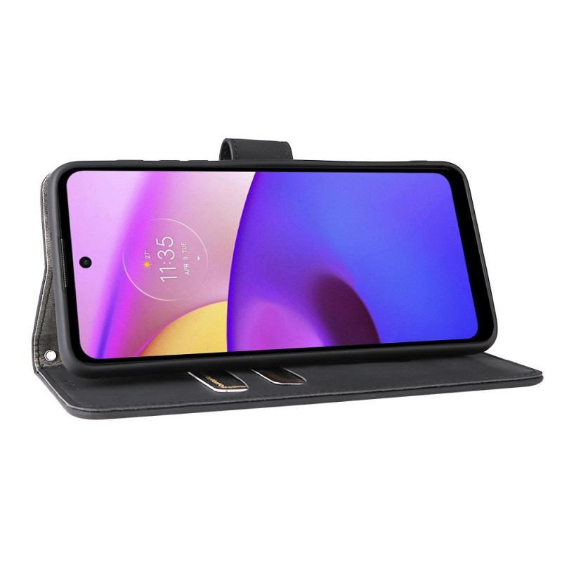 Capa Flip Para Moto E40 / E30 / E20 Toque De Pele