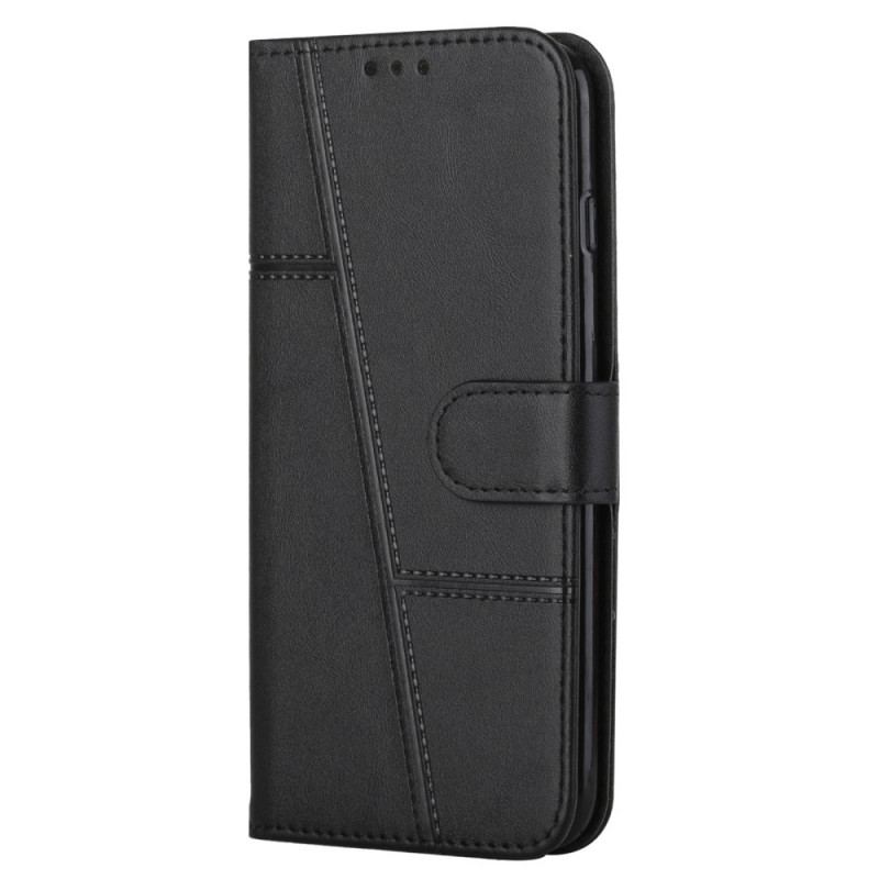 Capa Folio Para Moto E40 / E30 / E20 De Cordão Strappy Geo Leather Effect