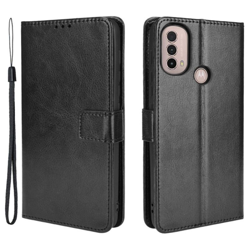 Capa Folio Para Moto E40 / E30 / E20 Couro Falso Chamativo