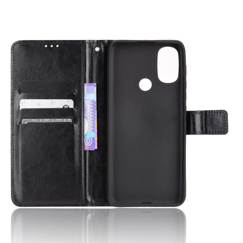 Capa Folio Para Moto E40 / E30 / E20 Couro Falso Chamativo