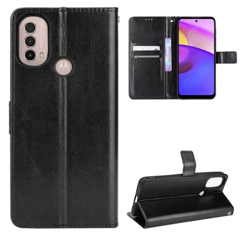 Capa Folio Para Moto E40 / E30 / E20 Couro Falso Chamativo