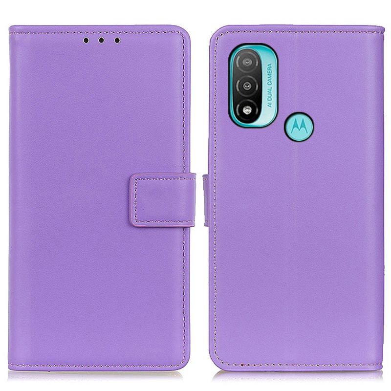 Capa Folio Para Moto E40 / E30 / E20 Couro Sintético Liso