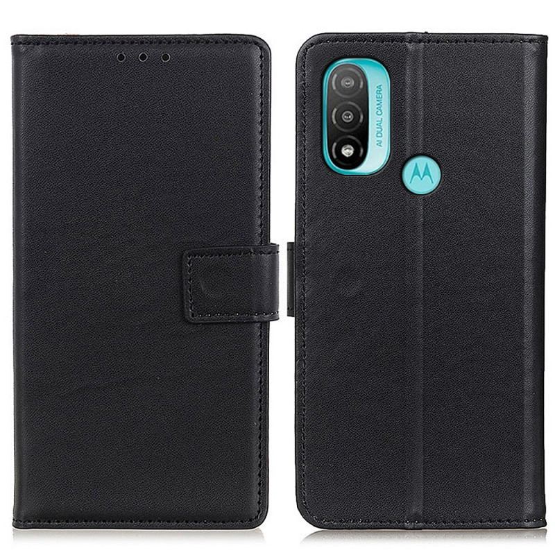 Capa Folio Para Moto E40 / E30 / E20 Couro Sintético Liso