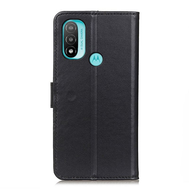 Capa Folio Para Moto E40 / E30 / E20 Couro Sintético Liso