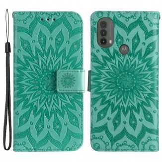 Capa Folio Para Moto E40 / E30 / E20 Flor Do Sol