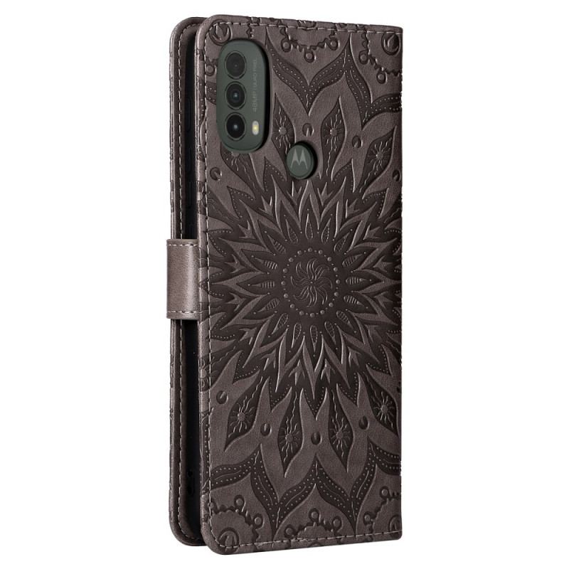 Capa Folio Para Moto E40 / E30 / E20 Flor Do Sol