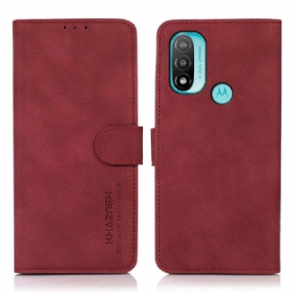 Capa Folio Para Moto E40 / E30 / E20 Khazneh Moda Efeito Couro