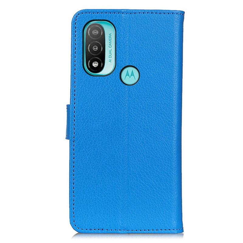 Capa Folio Para Moto E40 / E30 / E20 Tradicionalmente Lichia