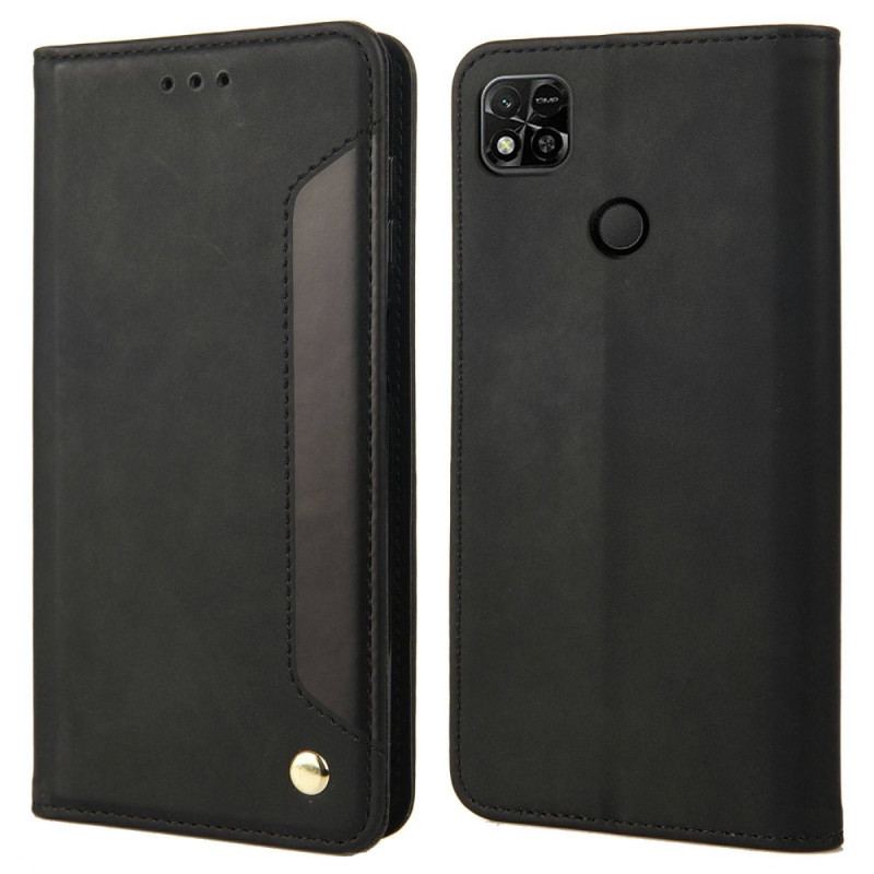 Capa De Celular Para Xiaomi Redmi 10A Flip Bicolor Com Rebite