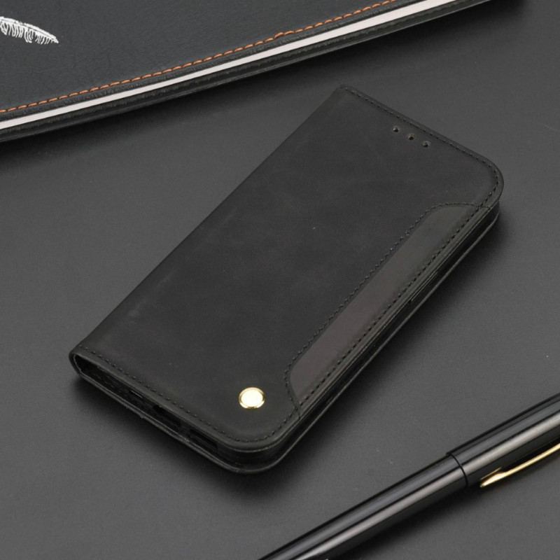 Capa De Celular Para Xiaomi Redmi 10A Flip Bicolor Com Rebite