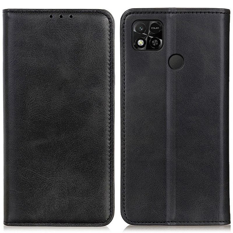 Capa De Celular Para Xiaomi Redmi 10A Flip Couro Rachado Elegância