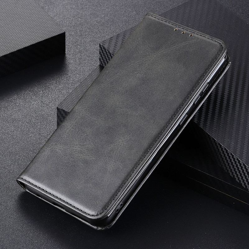 Capa De Celular Para Xiaomi Redmi 10A Flip Couro Rachado Elegância