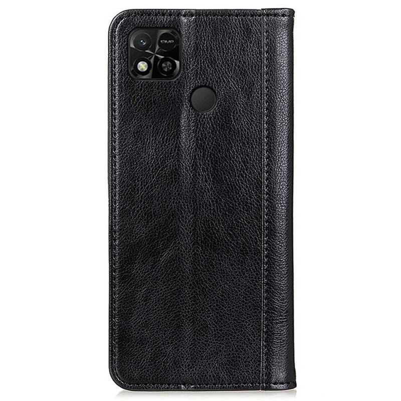 Capa De Celular Para Xiaomi Redmi 10A Flip Couro Rachado Versão Colorida