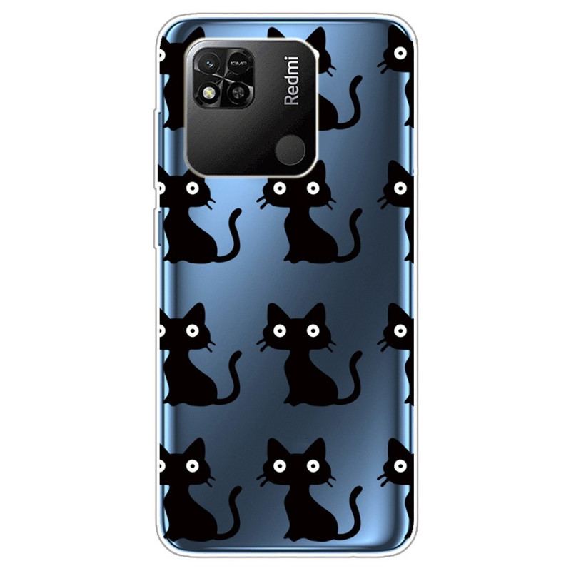 Capa De Celular Para Xiaomi Redmi 10A Gatos Engraçados Transparentes