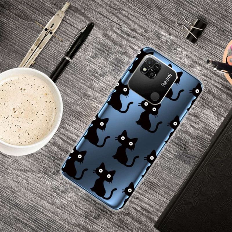 Capa De Celular Para Xiaomi Redmi 10A Gatos Engraçados Transparentes