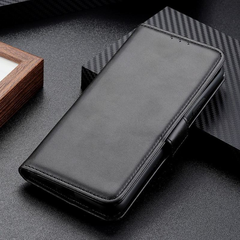 Capa De Couro Para Xiaomi Redmi 10A Fecho Duplo