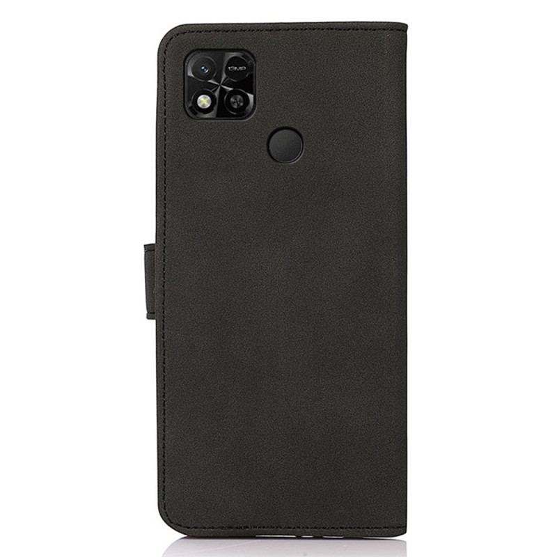 Capa De Couro Para Xiaomi Redmi 10A Khazneh Moda Efeito Couro