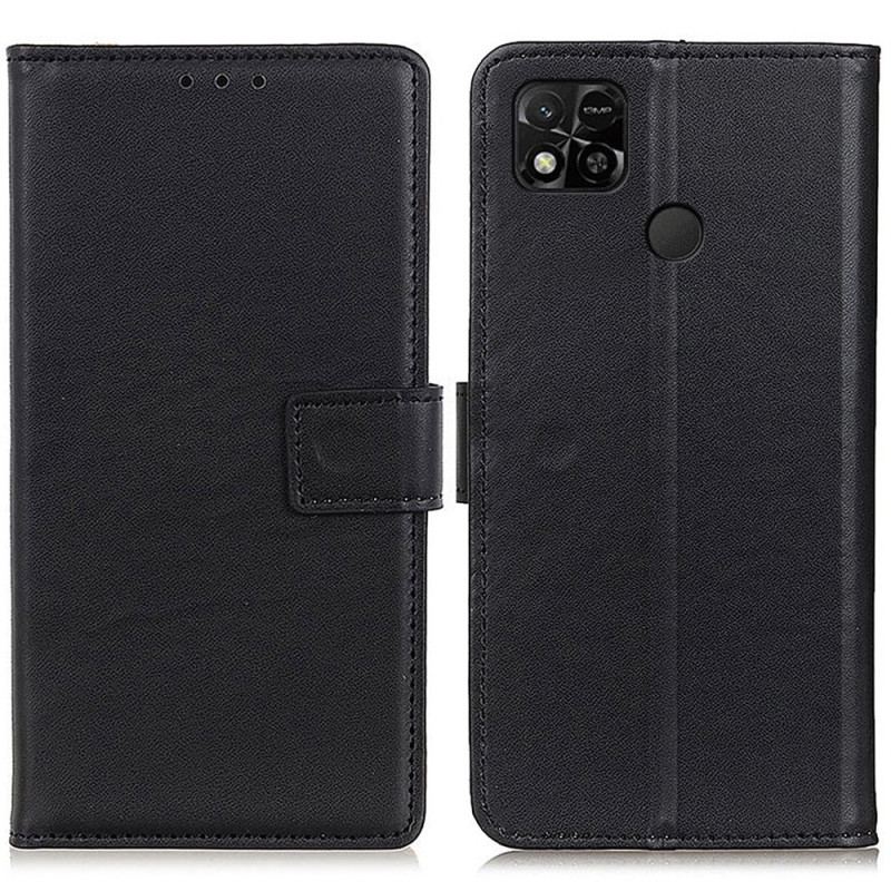 Capa De Couro Para Xiaomi Redmi 10A Couro Sintético Liso