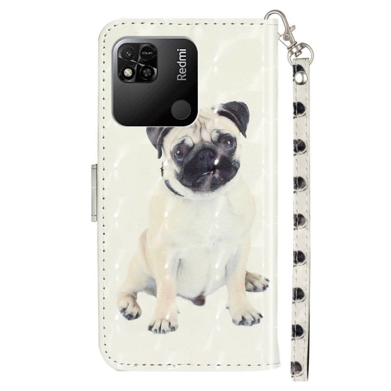 Capa Flip Para Xiaomi Redmi 10A De Cordão Cachorro Tanga