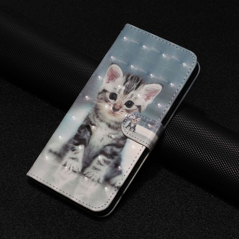 Capa Flip Para Xiaomi Redmi 10A De Cordão Gatinho Strappy