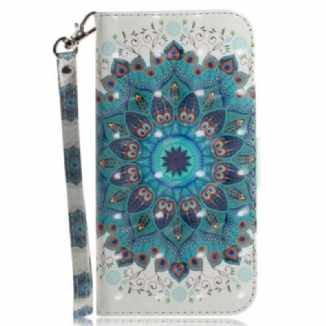 Capa Flip Para Xiaomi Redmi 10A De Cordão Mandala Strappy