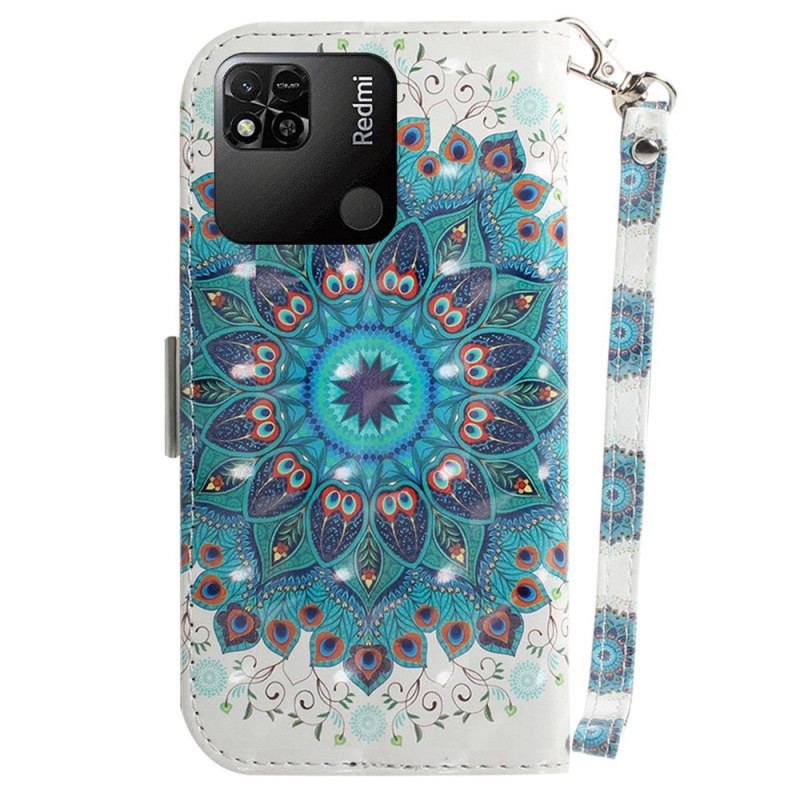 Capa Flip Para Xiaomi Redmi 10A De Cordão Mandala Strappy